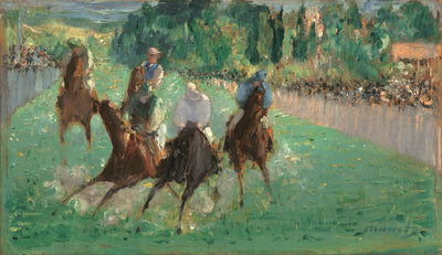 Horse racing by 3 famous impressionists