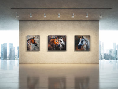 Two horses, three paintings. "Love story" by Alexey Klimenko