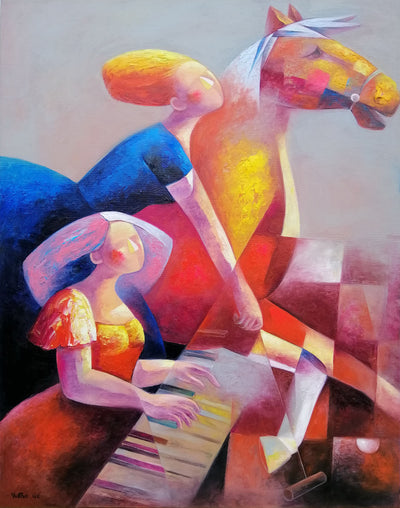"Polo melody" new artwork with ladies polo theme by Yutao Ge