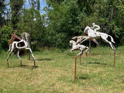 Outdoor exhibition of equestrian sculptures by Salvador Fernandez Oliva (Madrid)