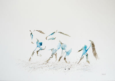"Wild horses" new tryptic by Carlota Sarvise