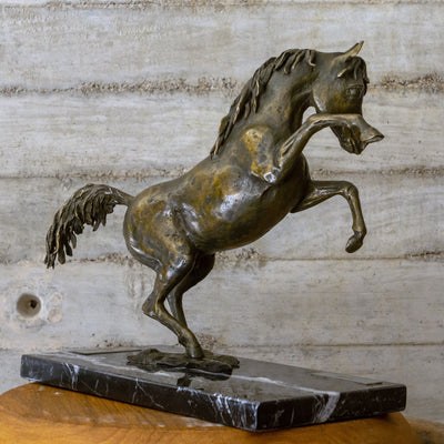 "Aladin" bronze sculpture by Ignacio Videla | Horse polo art gallery