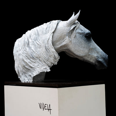 "Dreamer" bronze sculpture by Ignacio Videla | Horse polo art gallery