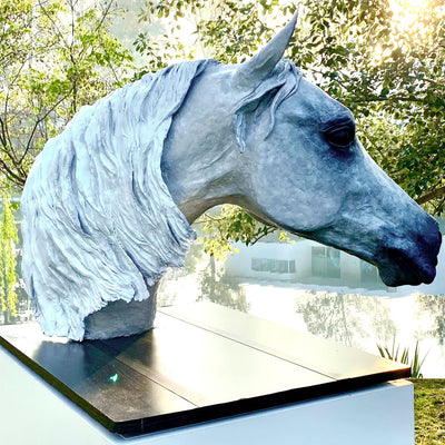 "Dreamer" bronze sculpture by Ignacio Videla | Horse polo art gallery