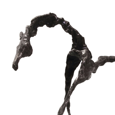 "Imperdible" horse bronze sculpture by Carlota Sarvise | Horse polo art gallery | Equestrian sculpture art for sale