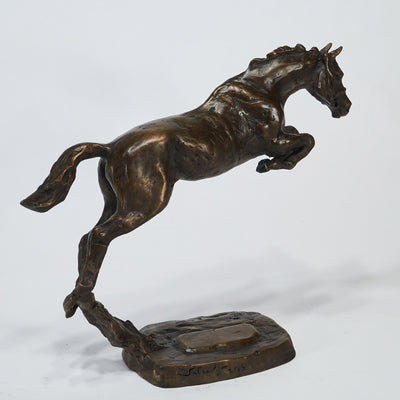 "Champion" bronze sculpture by Salvador Fernandez Oliva | Horse polo art gallery | Equestrian art for sale