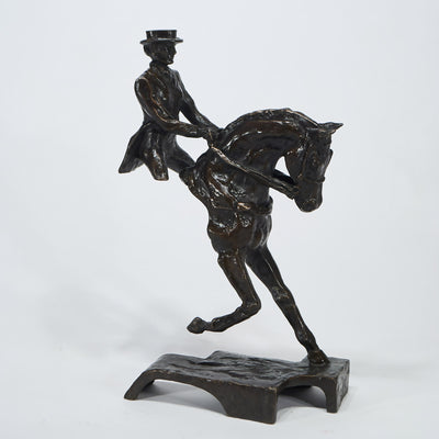 "Elegant" bronze sculpture by Salvador Fernandez Oliva | Horse polo art gallery | Equestrian art for sale