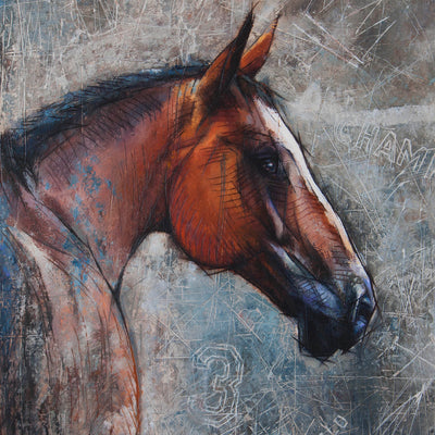 "Guess my passion" oil on canvas painting by Alexey Klimenko | Horse polo art gallery | Contemporary equestrian art for sale