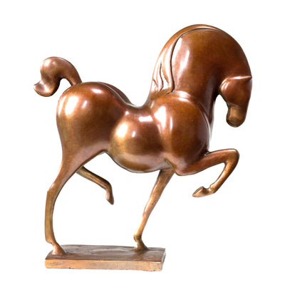 "The Star" (gold) bronze equine sculpture by Ninon art | Horse polo art gallery | Contemporary equine sculpture